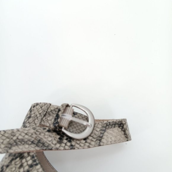 A.N.A GRAY BLAZE SNAKESKIN PRINT SANDALS SIZE 9M - Picture 15 of 16